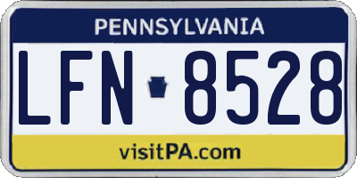 PA license plate LFN8528