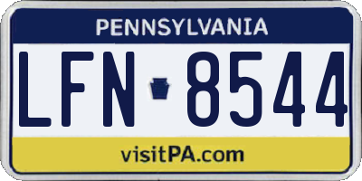 PA license plate LFN8544