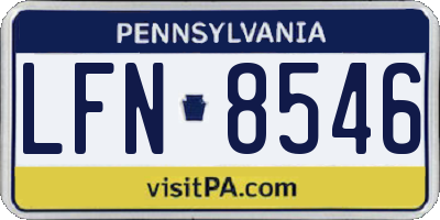 PA license plate LFN8546