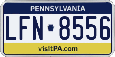PA license plate LFN8556