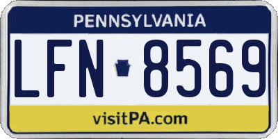 PA license plate LFN8569