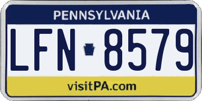 PA license plate LFN8579