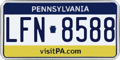PA license plate LFN8588