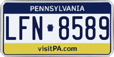 PA license plate LFN8589