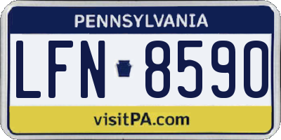 PA license plate LFN8590