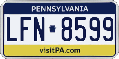 PA license plate LFN8599