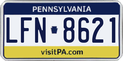 PA license plate LFN8621
