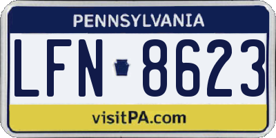 PA license plate LFN8623