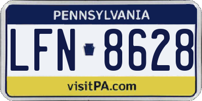 PA license plate LFN8628