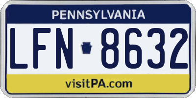 PA license plate LFN8632