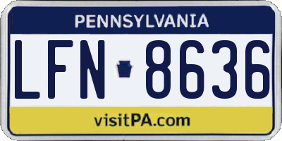 PA license plate LFN8636