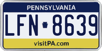 PA license plate LFN8639