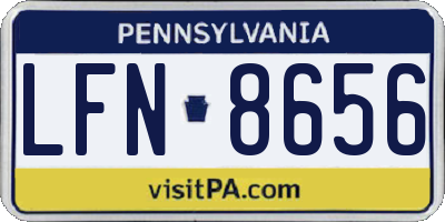 PA license plate LFN8656