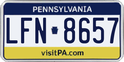 PA license plate LFN8657