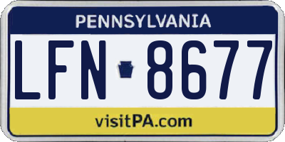 PA license plate LFN8677