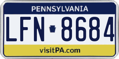 PA license plate LFN8684