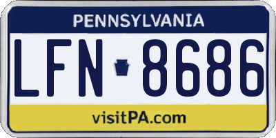 PA license plate LFN8686