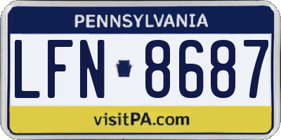 PA license plate LFN8687