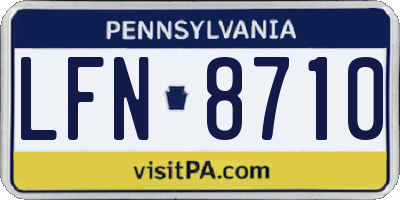 PA license plate LFN8710