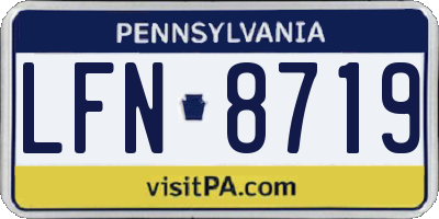 PA license plate LFN8719