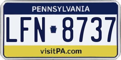 PA license plate LFN8737