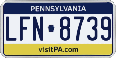PA license plate LFN8739