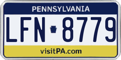 PA license plate LFN8779
