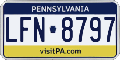 PA license plate LFN8797
