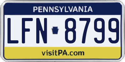 PA license plate LFN8799