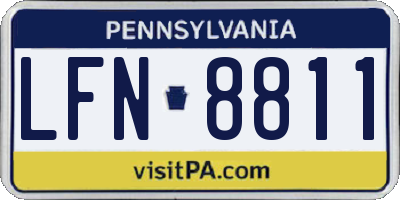 PA license plate LFN8811