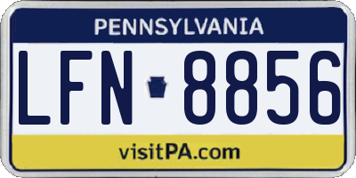 PA license plate LFN8856