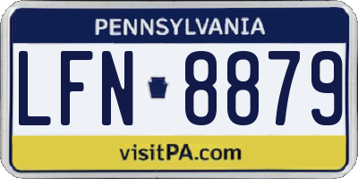 PA license plate LFN8879