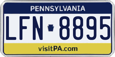PA license plate LFN8895