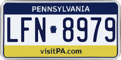 PA license plate LFN8979