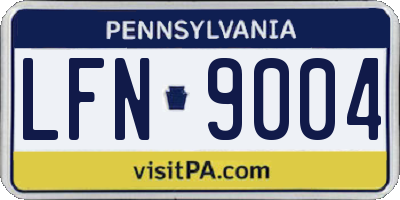 PA license plate LFN9004