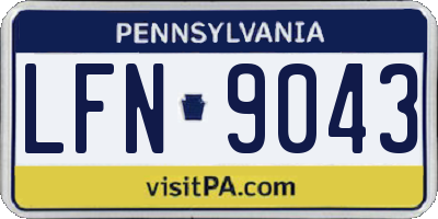 PA license plate LFN9043
