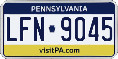PA license plate LFN9045