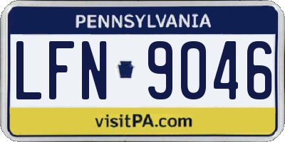 PA license plate LFN9046