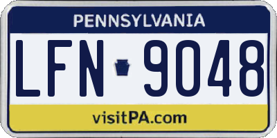 PA license plate LFN9048