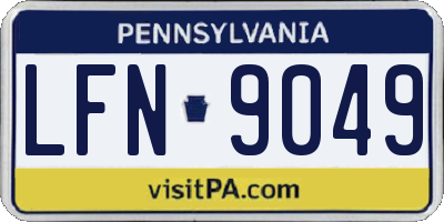PA license plate LFN9049