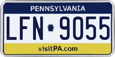 PA license plate LFN9055