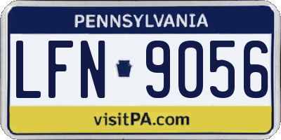 PA license plate LFN9056