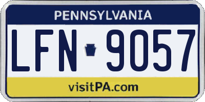 PA license plate LFN9057
