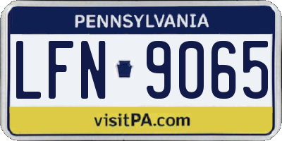 PA license plate LFN9065