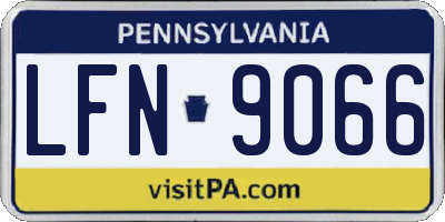 PA license plate LFN9066