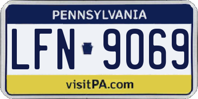 PA license plate LFN9069