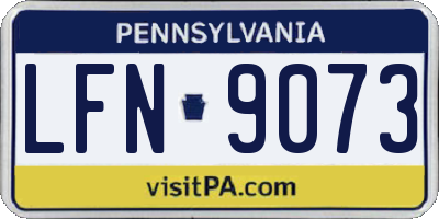 PA license plate LFN9073