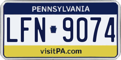 PA license plate LFN9074