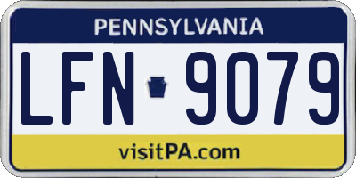 PA license plate LFN9079