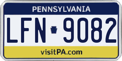 PA license plate LFN9082